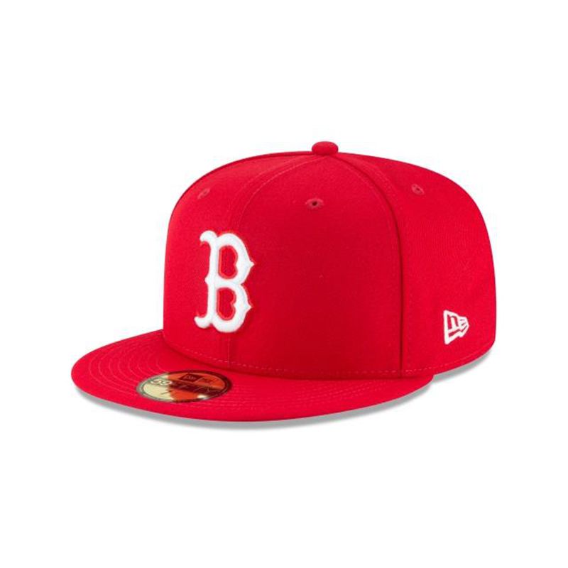 MLB Boston Red Sox Basic 59Fifty Fitted (PDP0704) - Red New Era Caps